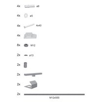 Universālais apdares paneļa stiprināšanas komplekts U