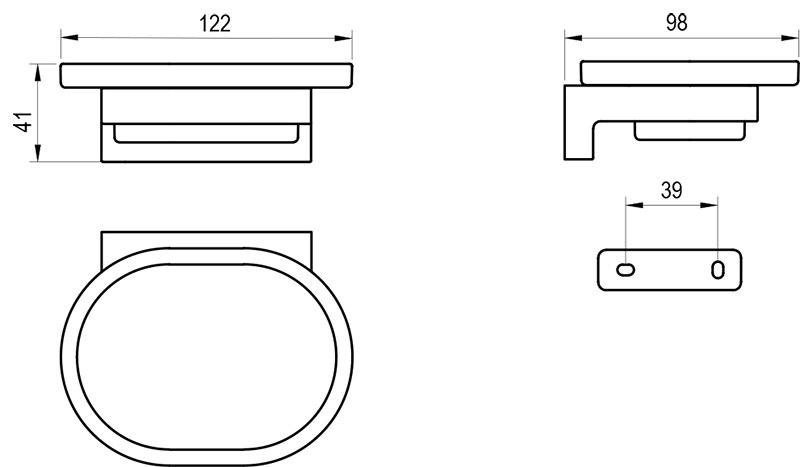 Tureklis ar ziepju trauku Chrome II