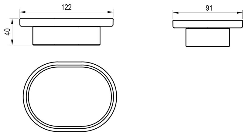 Brīvi stāvošs ziepju trauks Chrome II