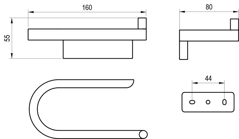 Tualetes papīra turētājs Chrome II