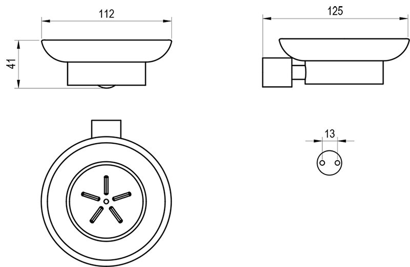 Tureklis ar ziepju trauku Fold