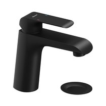 Atsevišķi stāvošais ūdens maisītājs Flat black izlietnei ar noteku Click-Clack