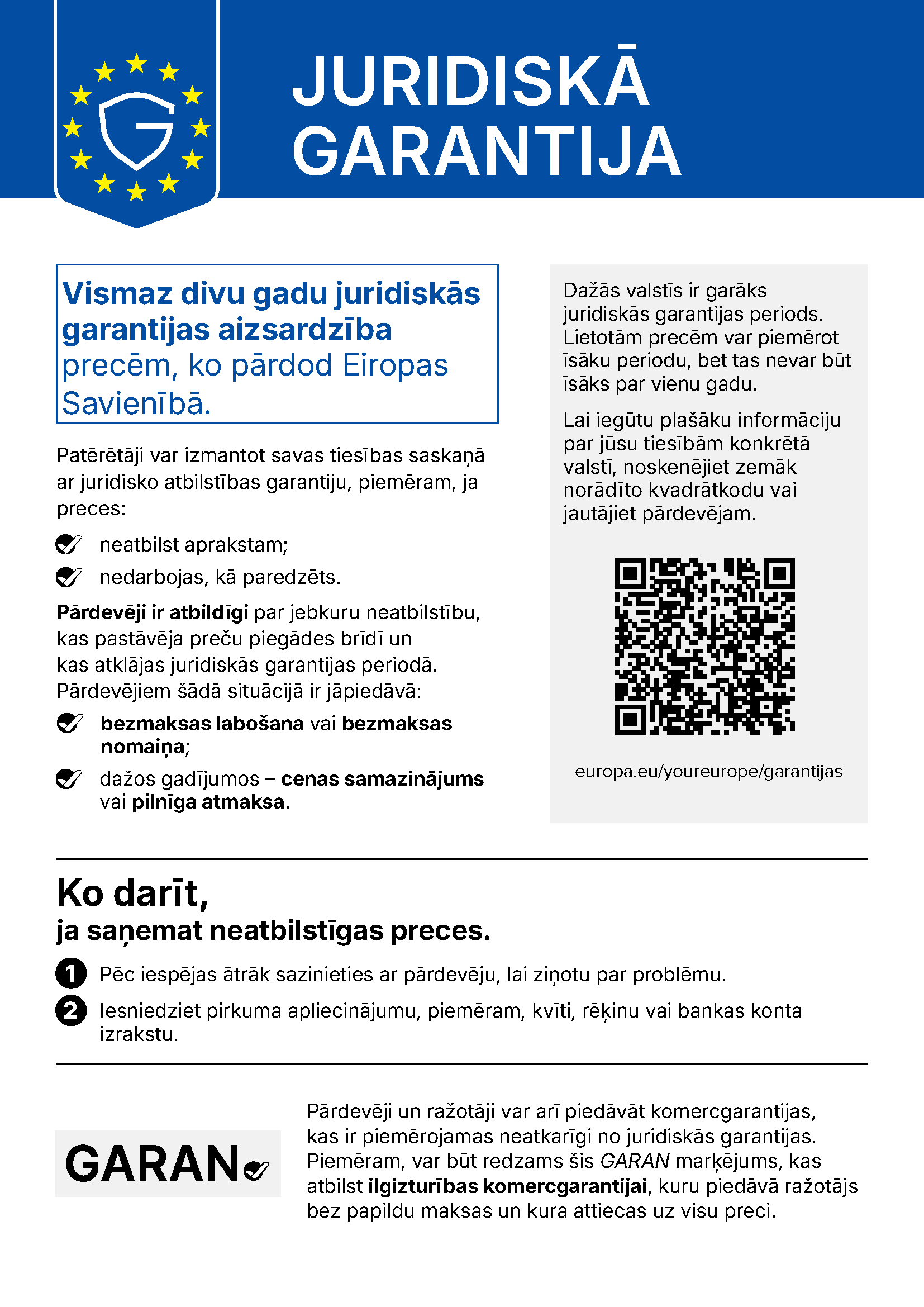 Informācija par juridisko garantuju