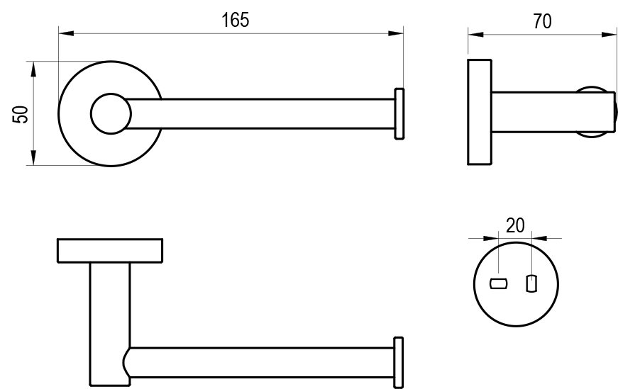 Tualetes papīra turētājs Kona KN 400