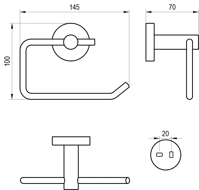 Tualetes papīra turētājs Kona KN 401