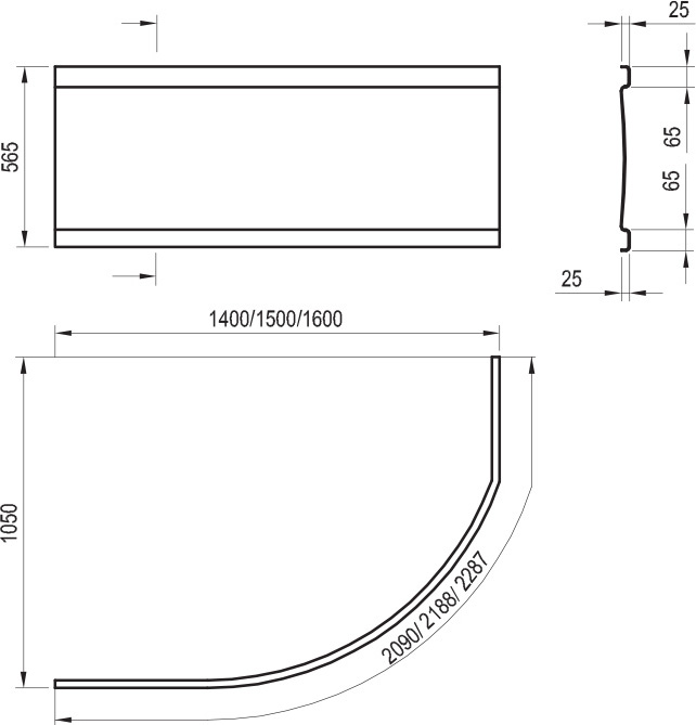 Apdares panelis Rosa 140 cm