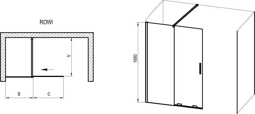 Duškabīne Roll ROWI