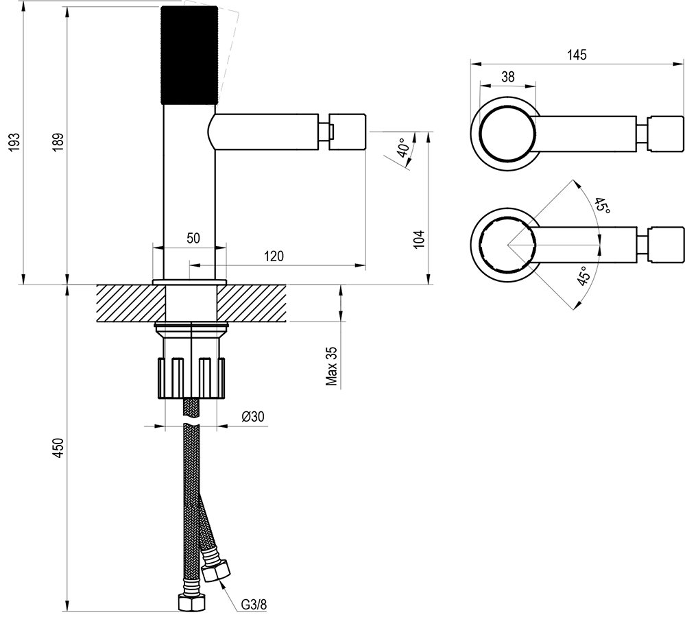 Bidē maisītāji Revers RV 056.00