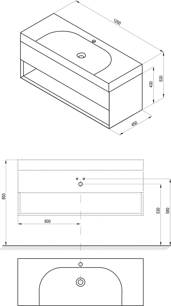 Izlietnes skapītis SD Lite 120