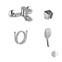 Classic CL 022 sienas vannas jaucējkrāns ar dušas komplektu