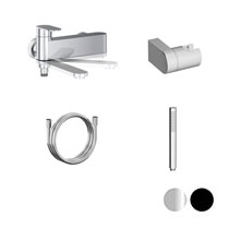 Chrome II CR 022 sienas vannas jaucējkrāns ar dušas komplektu