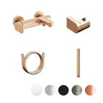 Eleganta EL 022 sienas vannas jaucējkrāns ar dušas komplektu