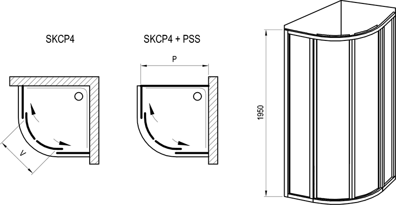 Duškas kabīne Supernova SKCP4