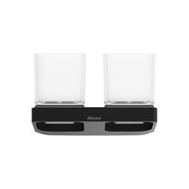 Melns turētājs ar divām glāzēm 10° black