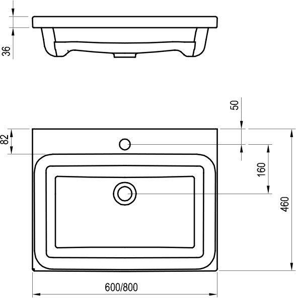 Izlietne Comfort 600