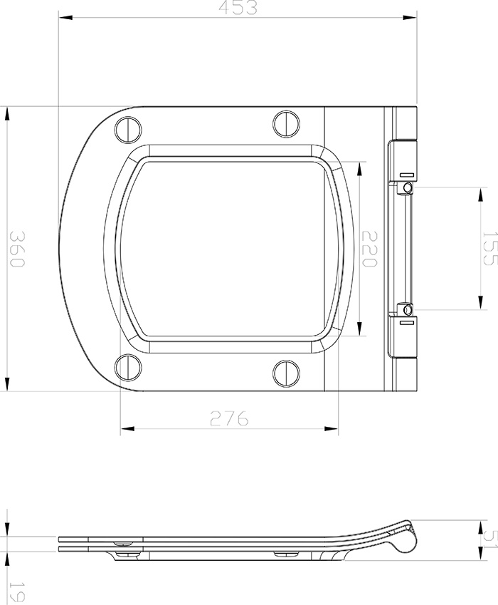 WC poda vāks Classic Slim