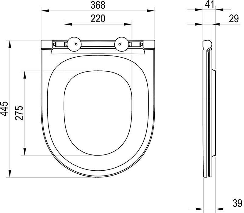WC poda sēdriņķis ar vāku Ypsilon S