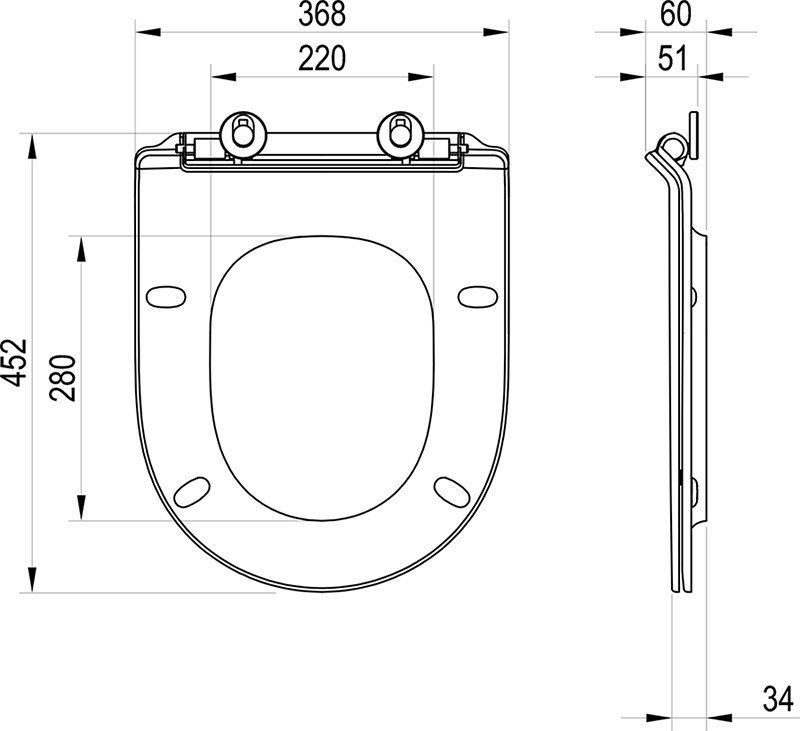 WC poda sēdriņķis ar vāku Ypsilon