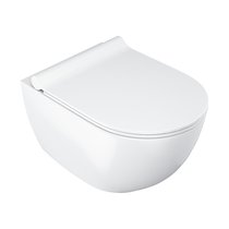 WC pods Uni Chrome RimOff komplekts, ieskaitot SoftClose vāku
