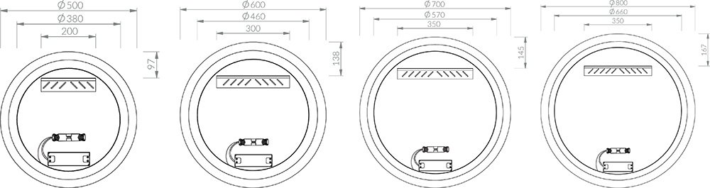 Spogulis Orbit 500/600/700/800